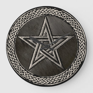 Pentacle Celtic Circle Große Wanduhr