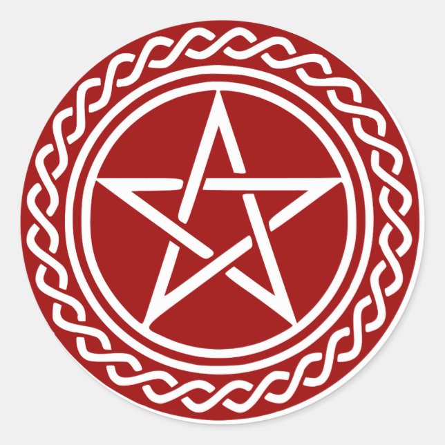 Pentacle-Design Runder Aufkleber (Vorderseite)