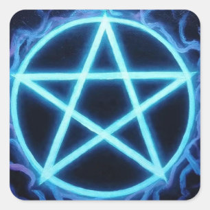Pentacles4Heiden Quadratischer Aufkleber