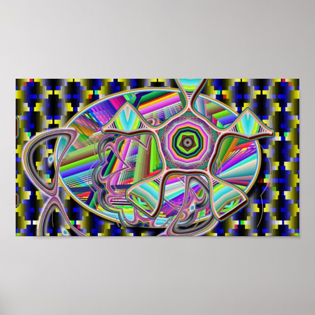 Pentagon-Alien (Wörter hinzufügen) Poster (Vorne)