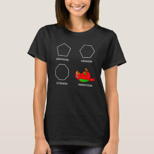 Pentagon Hexagon Octagon Parrotgon Geometrie T-Shirt