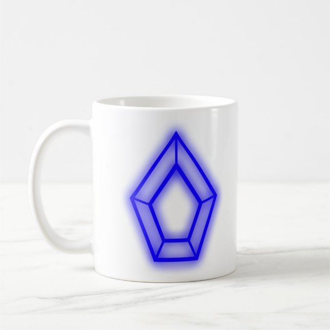 Pentagon-Kpop-Logo (blau) Kaffeetasse (Links)