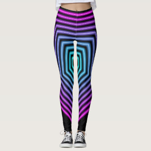 Pentagon-Linien Retro-80er Leggings