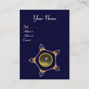 PENTAGON Monogramm Grau Agate, blau Visitenkarte