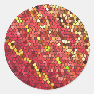 Pentagon Mosaic Runder Aufkleber