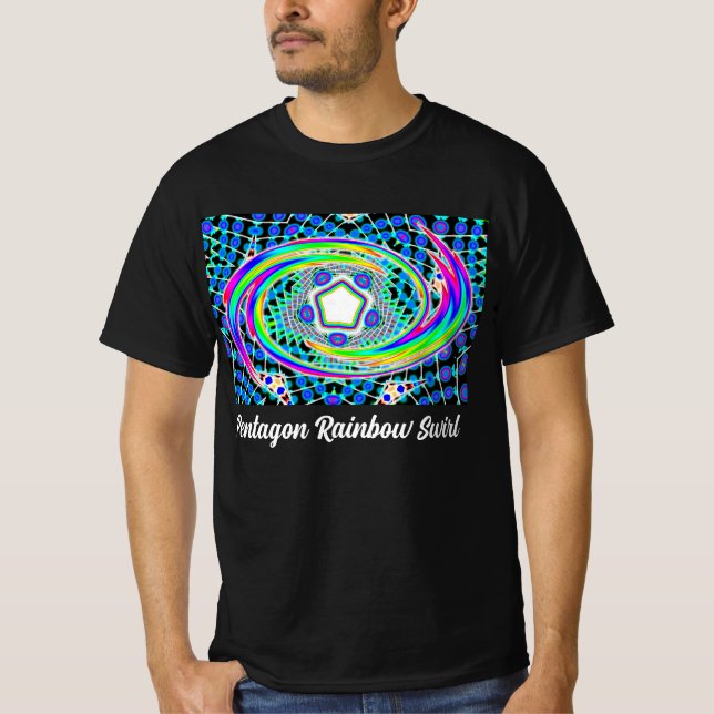 Pentagon Rainbow Swirl T-Shirt (Vorderseite)