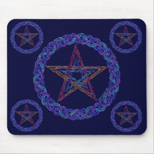 Pentagram Art Pagan Wicca Mousepad