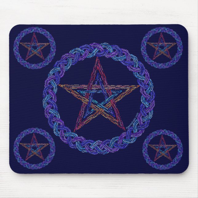 Pentagram Art Pagan Wicca Mousepad (Vorne)