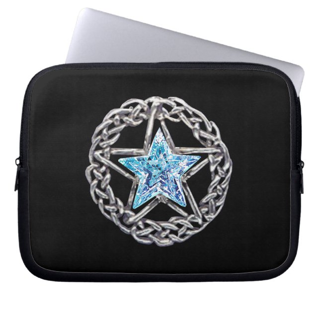 Pentagram Crystal Star Laptop Sleeve (Vorderseite)