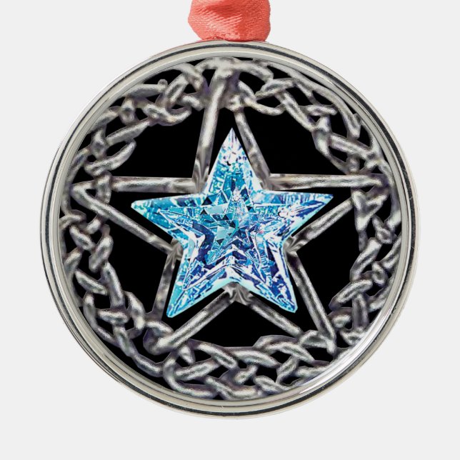 Pentagram Crystal Star Ornament (Vorne)