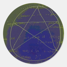 Pentagram dunkler Zauberkreis Runder Aufkleber
