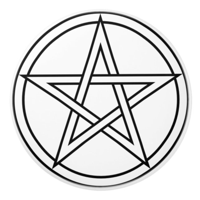 Pentagram-Griff Keramikknauf (Vorderseite)