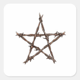 Pentagram of Thorns Quadratischer Aufkleber