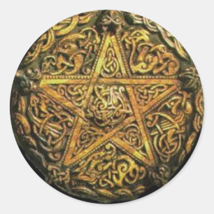 Pentagram Runder Aufkleber