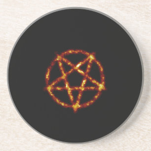 pentagram sandstein untersetzer