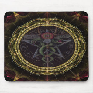 Pentagram-Schlangen Mousepad