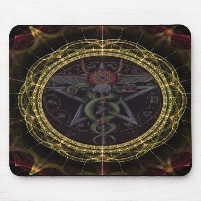 Pentagram-Schlangen Mousepad (Vorne)