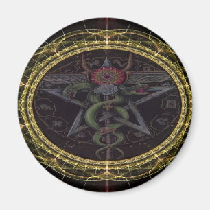 Pentagram Snakes Magnet