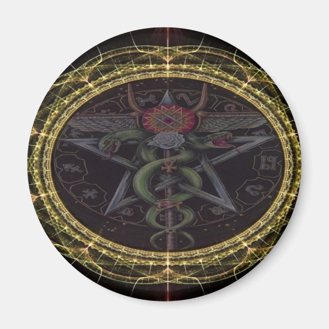 Pentagram Snakes Magnet (Vorne)