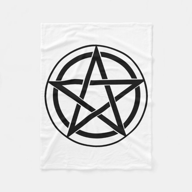 Pentagram-Symbol - Fünf Punkte Sterne Fleecedecke (Vorderseite)