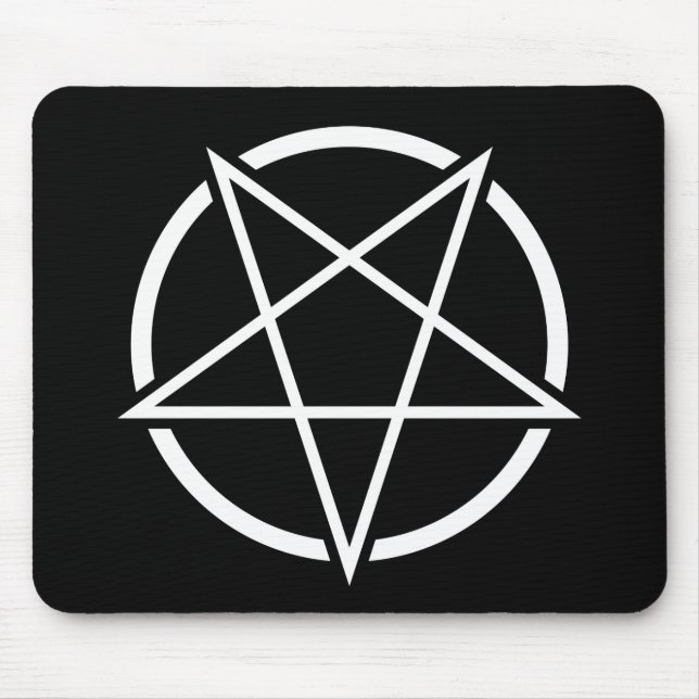 Pentagram (weißes) No.1 Mousepad (Vorne)