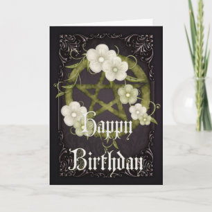 Pentagramm 1 Wicca Happy Birthday Card Karte