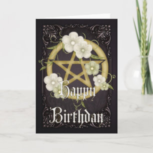 Pentagramm 2 Wicca Happy Birthday Card Karte