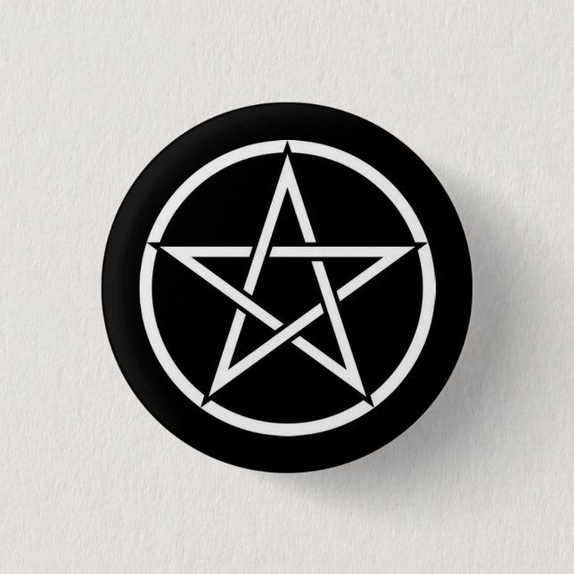 Pentagramm-Abzeichen für Schwarzweiß-Pentagramm Button (Vorderseite)