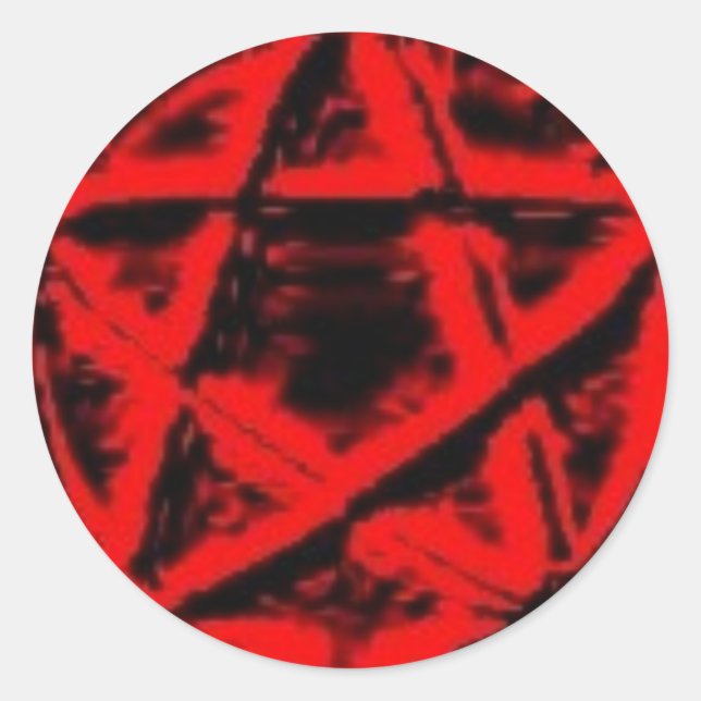 Pentagramm-Aufkleber Runder Aufkleber (Vorderseite)