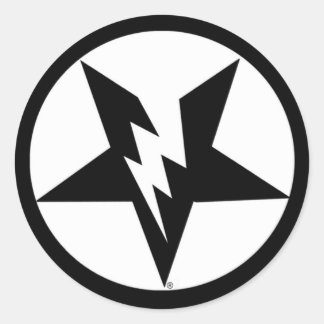 Pentagramm-Aufkleber Runder Aufkleber