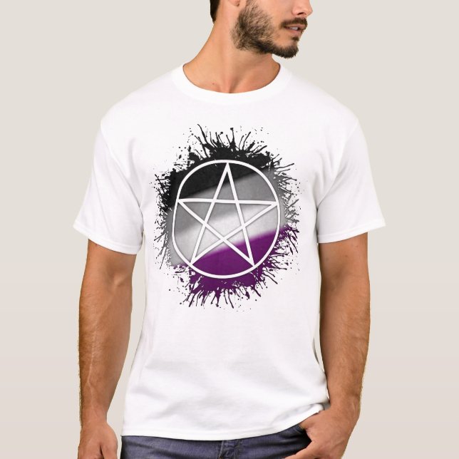 Pentagramm für den asexuellen Spritzer T-Shirt (Vorderseite)