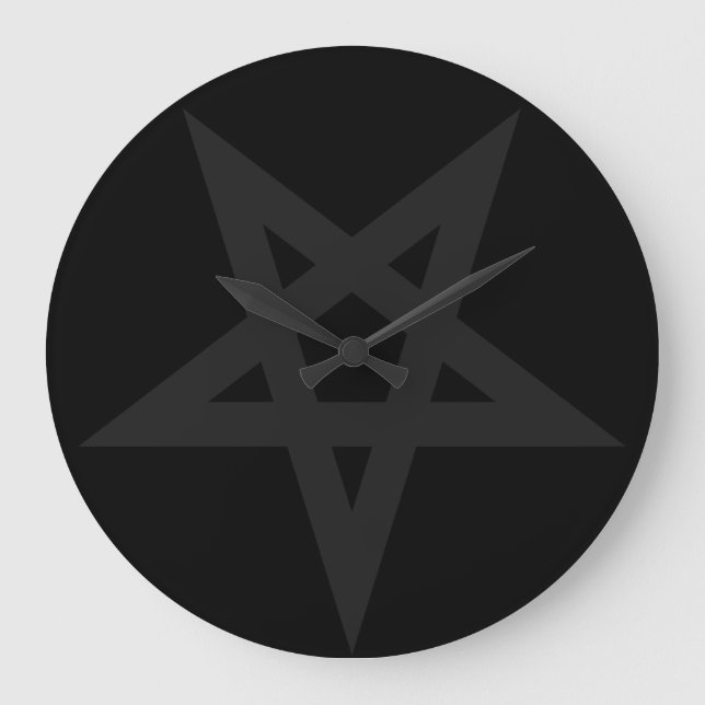 Pentagramm Große Wanduhr (Vorderseite)