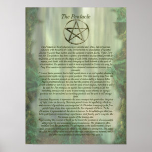 Pentagramm in Wood Info Poster