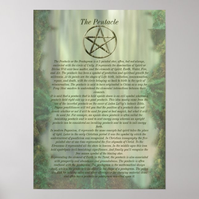 Pentagramm in Wood Info Poster (Vorne)