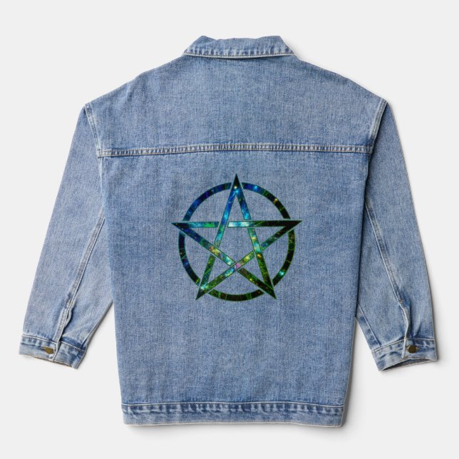Pentagramm Jeansjacke (Rückseite)