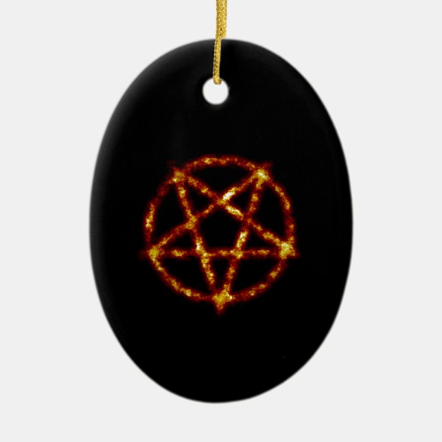 Pentagramm Keramik Ornament (Vorne)