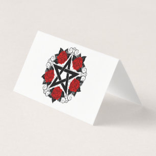 Pentagramm mit Rote Rosen