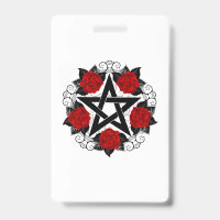 Pentagramm mit Rote Rosen