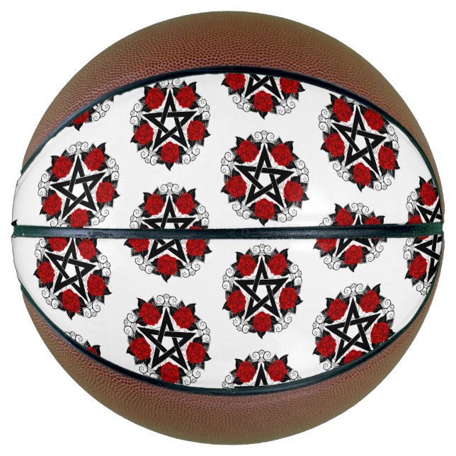 Pentagramm mit Rote Rosen Basketball (Vorderseite)