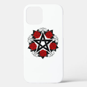 Pentagramm mit Rote Rosen Case-Mate iPhone Hülle
