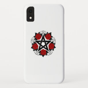 Pentagramm mit Rote Rosen Case-Mate iPhone Hülle