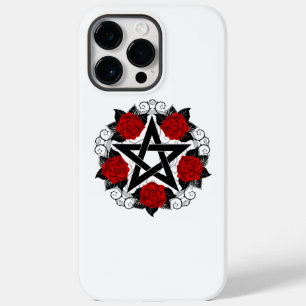 Pentagramm mit Rote Rosen Case-Mate iPhone 14 Pro Max Hülle