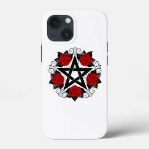 Pentagramm mit Rote Rosen Case-Mate iPhone Hülle