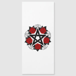 Pentagramm mit Rote Rosen Magnetkarte