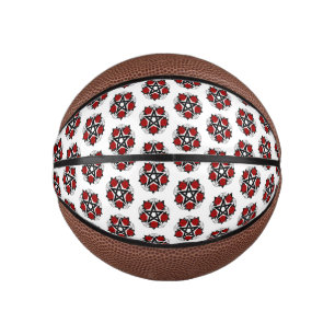 Pentagramm mit Rote Rosen Mini Basketball