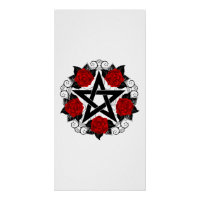 Pentagramm mit Rote Rosen