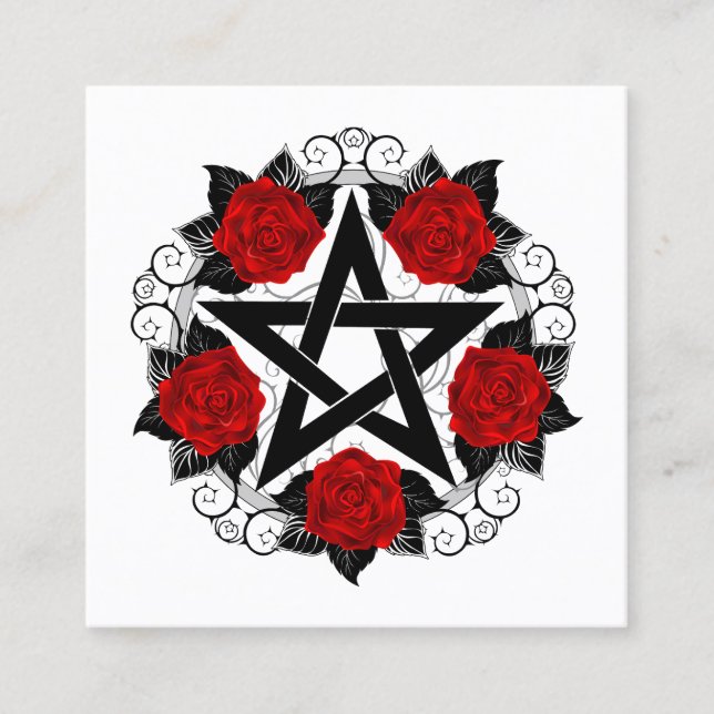 Pentagramm mit Rote Rosen Rabattkarte (Vorderseite)