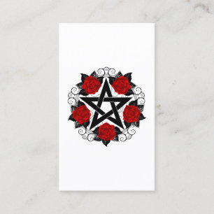 Pentagramm mit Rote Rosen Rabattkarte