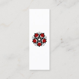 Pentagramm mit Rote Rosen Telefonnummerkarte