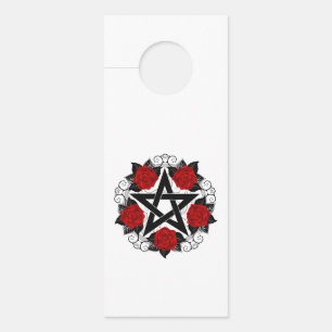 Pentagramm mit Rote Rosen Türanhänger